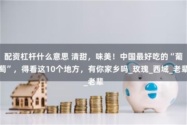 配资杠杆什么意思 清甜，味美！中国最好吃的“葡萄”，得看这10个地方，有你家乡吗_玫瑰_西域_老辈